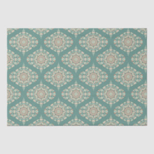 Retro Sage & Sand Ornate Mandala Ogee Damask Tissue Paper