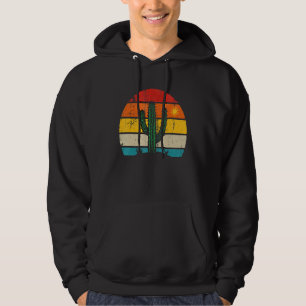 Retro Saguaro Cactus Cactus Sunset Opuntia Cactace Hoodie