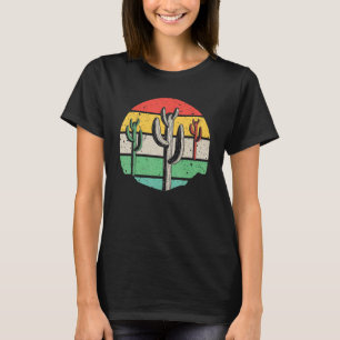 Retro Saguaro Sunset Cactus Opuntia Cactaceae 1 T-Shirt
