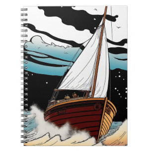 Retro Sailboat Adventure Notebook