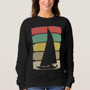Retro Sailboat Skipper Ship Catamaran Yacht Sail S Sweatshirt