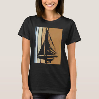 Retro Sailboat Skipper Ship Catamaran Yacht Sail S T-Shirt