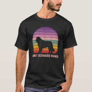 Retro Saint Bernard Mama Graphic  Saint Bernard T-Shirt