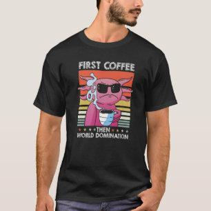 Retro Salamander Sunglasses Coffee Mexican Vintag T-Shirt