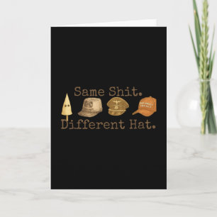Retro Same Different Hat Funny Trump Political Hum Card