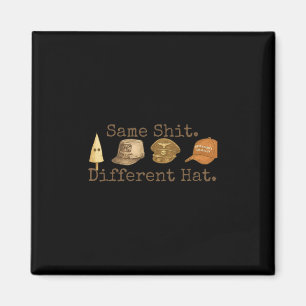 Retro Same Different Hat Funny Trump Political Hum Magnet