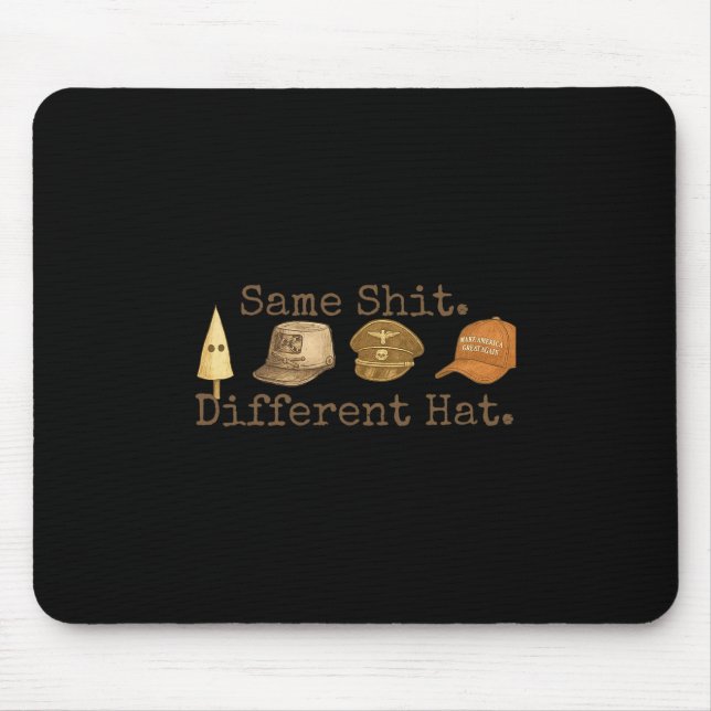 Retro Same Different Hat Funny Trump Political Hum Mouse Pad (Front)