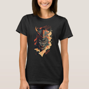 Retro Samurai Mask Traditional Japanese Warrior Ka T-Shirt