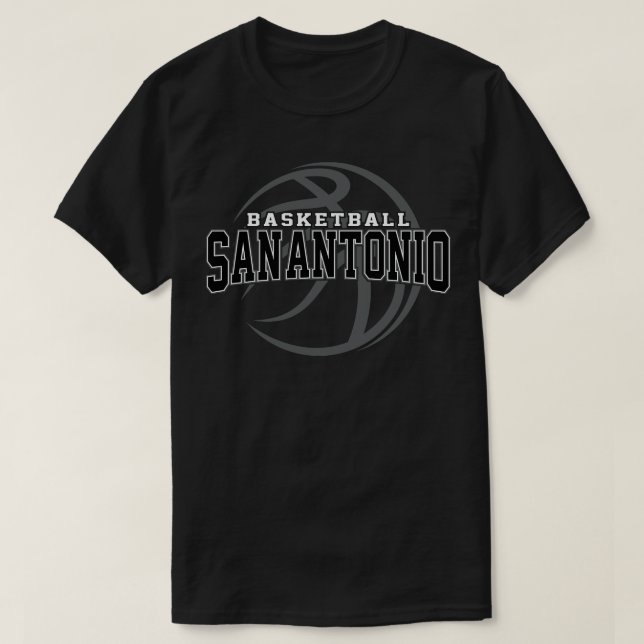 Retro San Antonio Basketball T-Shirt (Design Front)