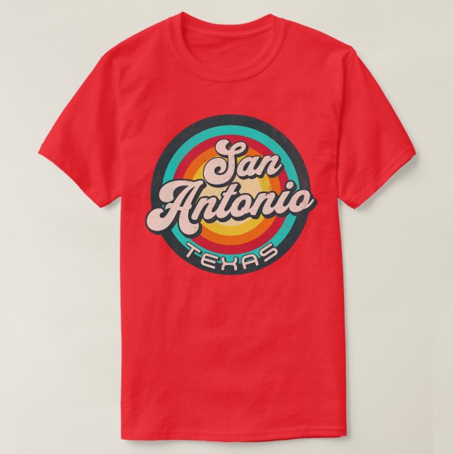Retro San Antonio Texas T-Shirt (Design Front)