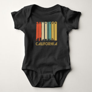 Retro San Diego Skyline Baby Bodysuit