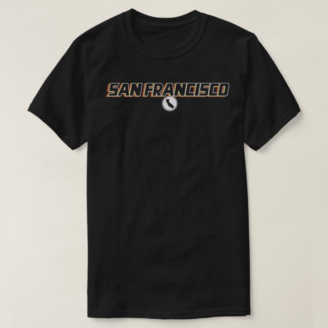 Retro San Francisco California Shadow Tet Premium  T-Shirt (Design Front)