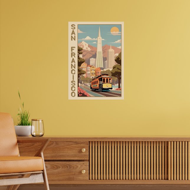Retro San Francisco Poster (Living Room 2)