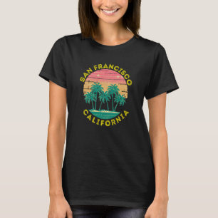 Retro San Francisco Vacation Souvenir Palm Tree T-Shirt