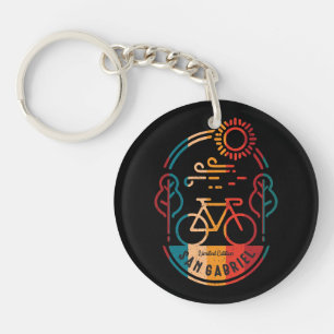 Retro San Gabriel Bike Trail. Key Ring