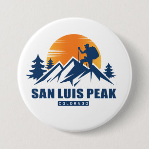 Retro San Luis Peak Hike T-Shirt 7.5 Cm Round Badge