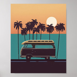 Retro Sand and Sunshine - A Vintage Summer Beach Poster
