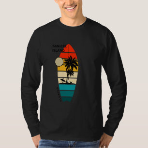 Retro Sanibel Island Beach Florida Surfboarders Su T-Shirt