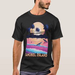 Retro Sanibel Island Florida Souvenir Surf T-Shirt