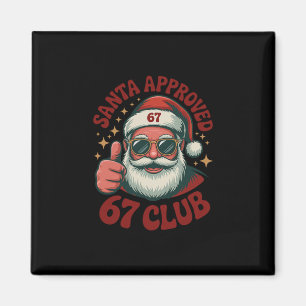 Retro Santa Approved 67 - Clic Christmas 67 Meme Magnet
