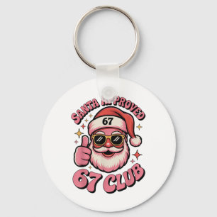 Retro Santa Approved 67 Club - Funny Christmas 67  Key Ring