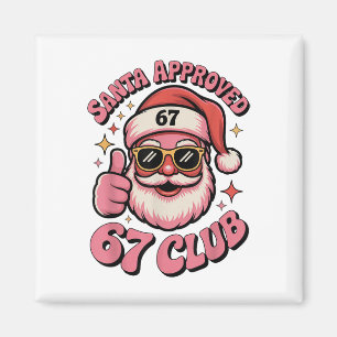 Retro Santa Approved 67 Club - Funny Christmas 67 Magnet