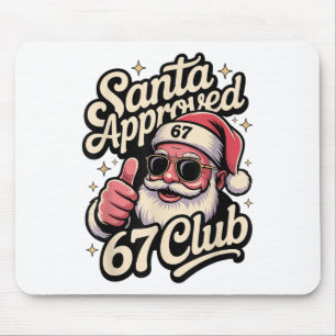 Retro Santa Approved 67 Club - Funny Christmas 67 Mouse Pad