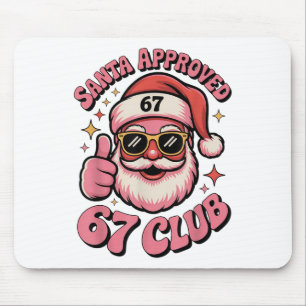 Retro Santa Approved 67 Club - Funny Christmas 67 Mouse Pad