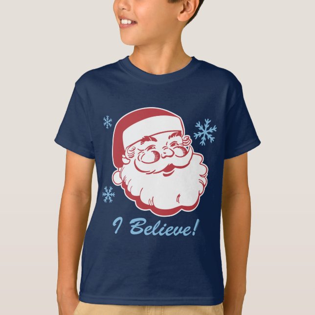 Retro Santa Believe T-Shirt (Front)