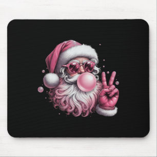 Retro Santa Blowing Bubble Gum Christmas Vintage S Mouse Pad