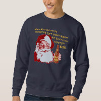 Retro Santa Claus Beer Funny Christmas Poem