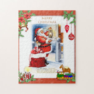 Retro Santa Claus Christmas for Kids  Jigsaw Puzzle