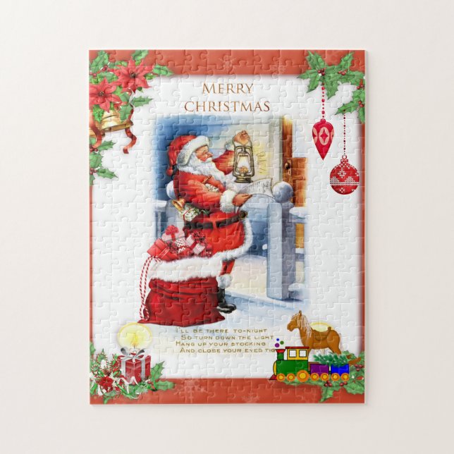 Retro Santa Claus Christmas for Kids  Jigsaw Puzzle (Vertical)