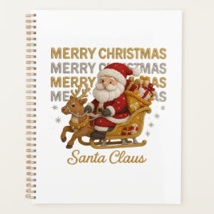 Retro Santa Claus Christmas Vintage Holiday Planner