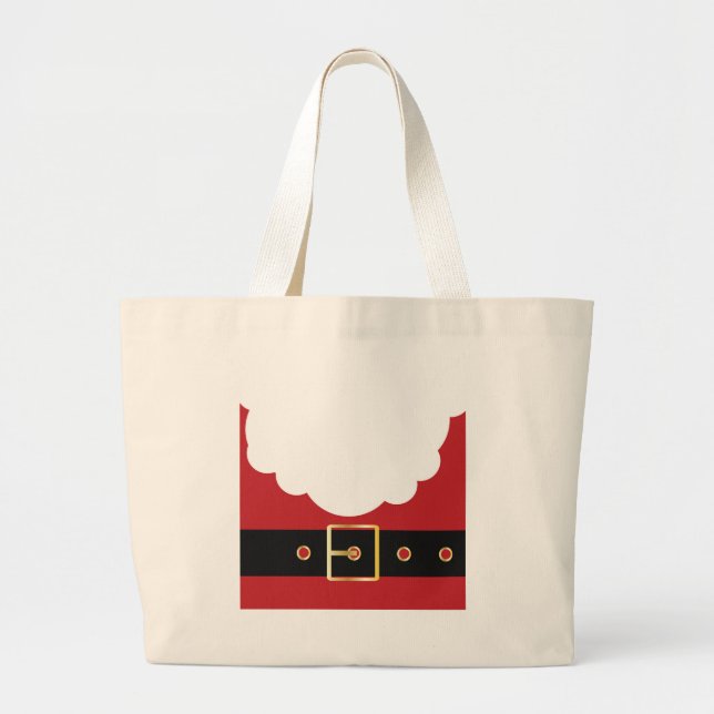 retro santa claus large tote bag (Front)