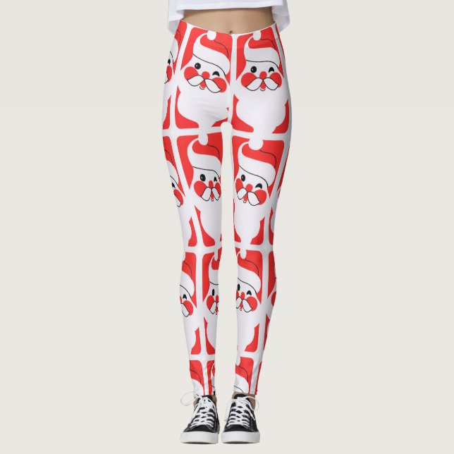 Retro Santa Claus Leggings (Front)
