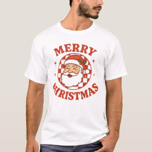 Retro Santa Claus Merry Christmas Vintage T-Shirt