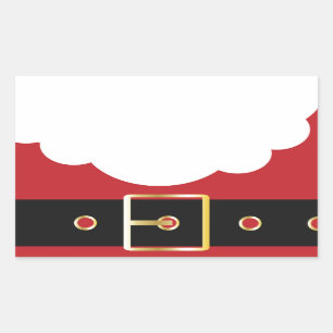 retro santa claus rectangular sticker