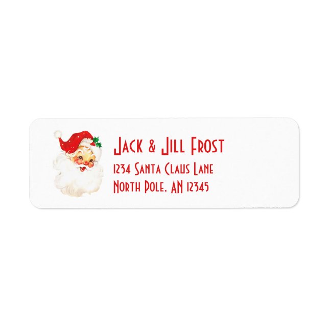 Retro Santa Claus Return Address Label (Front)