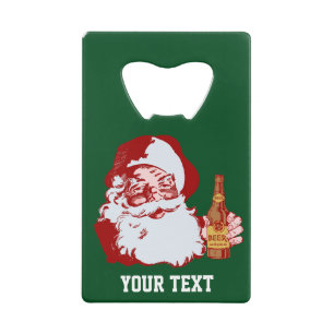 Retro Santa Claus with a Beer Christmas Custom