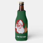 Retro Santa Claus with Beer Christmas Funny Custom