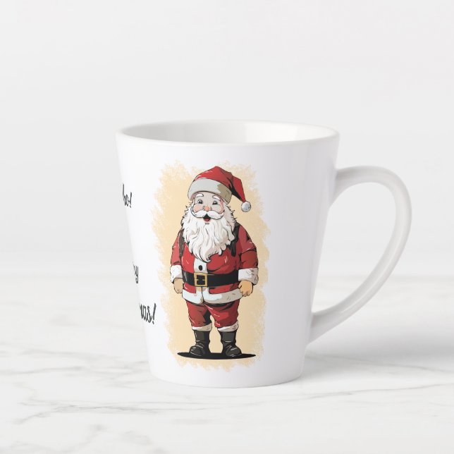 Retro Santa Cristmas Latte Mug (Right)