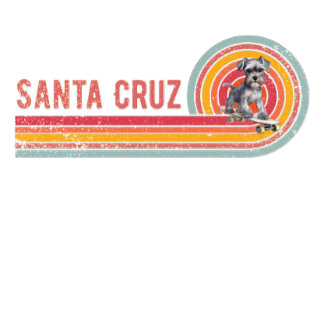 Retro Santa Cruz Skateboarding  Mini Schnauzer T-Shirt