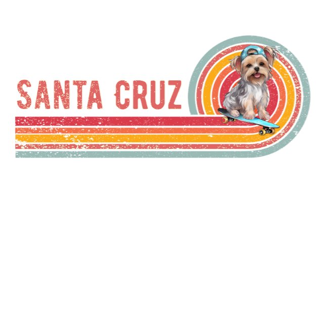 Retro Santa Cruz Skateboarding Yorkshire Terrier T-Shirt (Creator Uploaded)