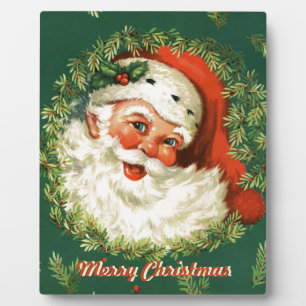 Retro Santa Decorative Plaque