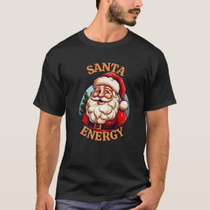 Retro Santa Energy Groovy Vintage Santa Claus Chri T-Shirt