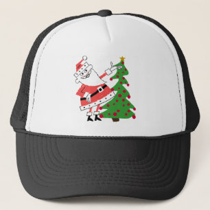Retro Santa Holiday Tshirts and Gifts Trucker Hat
