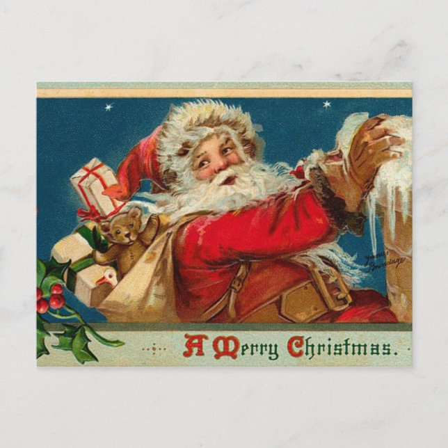 Retro Santa Postcard (Front)