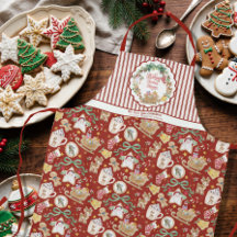 Retro Santa Sleigh Christmas Baking Cookie Grandma