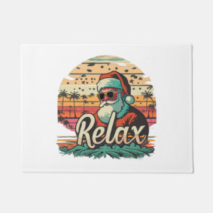 Retro Santa with a title Relax Doormat